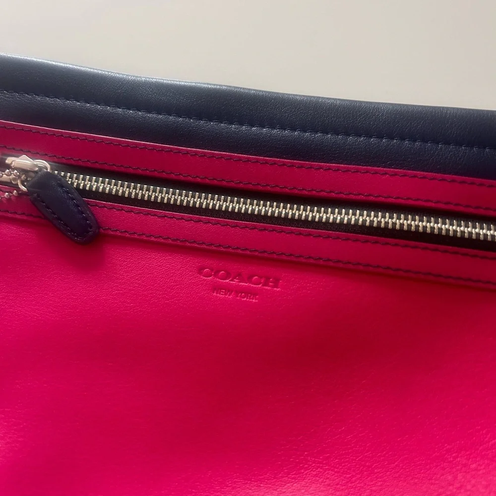 Coach color block leather clutch - Picture 2 of 4